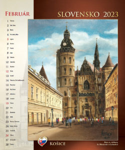 Maľovaný kalendár Slovensko 2023 vnútro