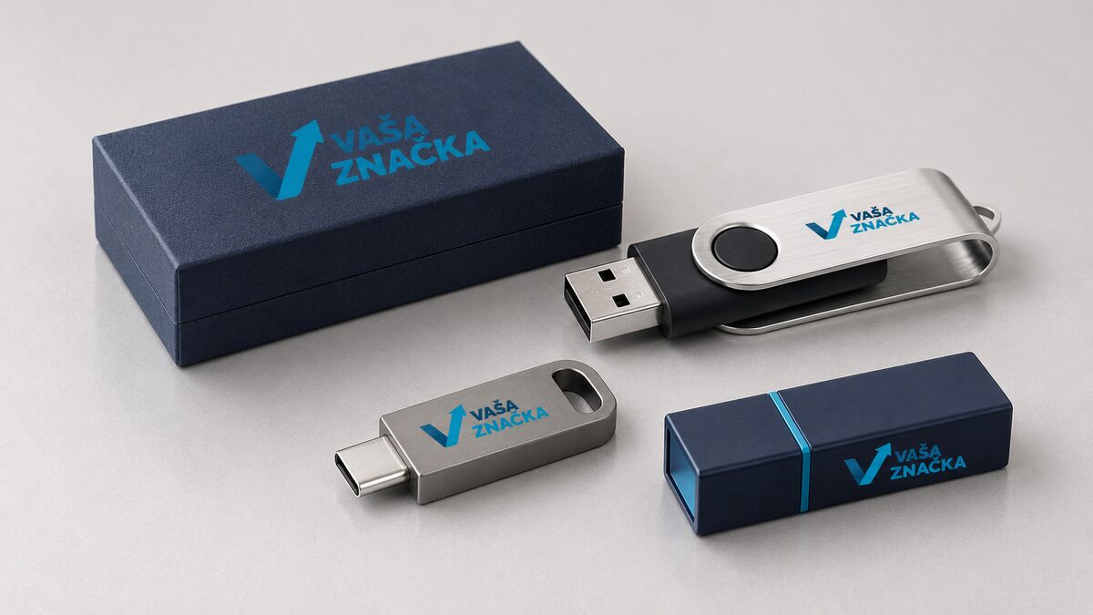USB kľúče s potlačou v technických farbách